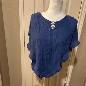 Elegant Blue Women's Blouse